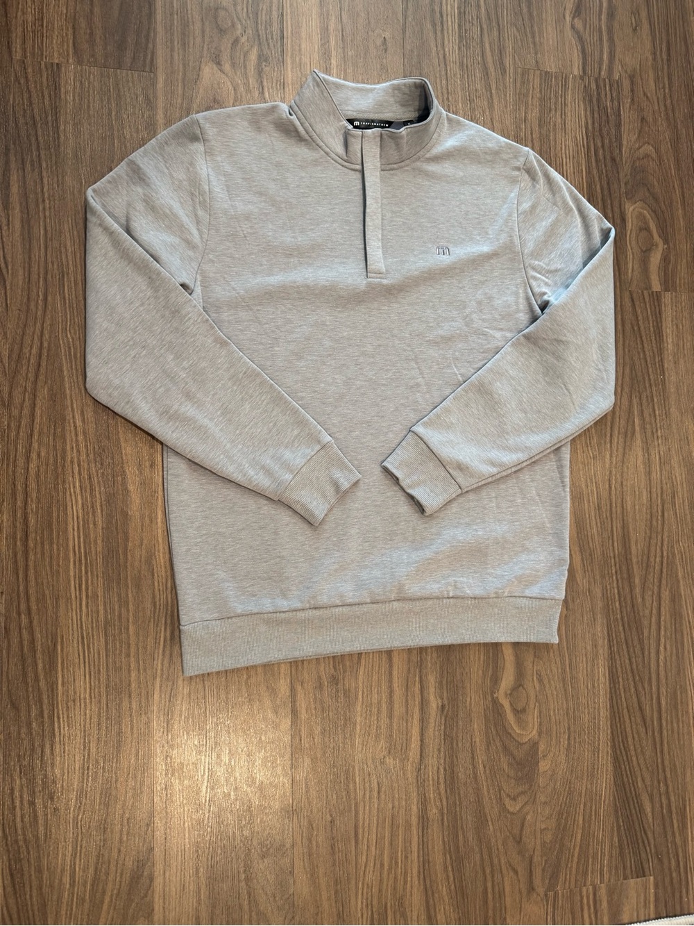 Travis Mathew Light Gray Quarter-Zip Pullover